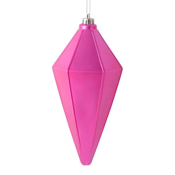 7" Mauve Shiny Lantern Ornament (4 pack)