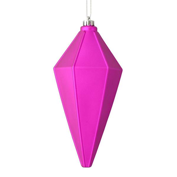 7" Fuchsia Matte Lantern Ornament (4 pack)