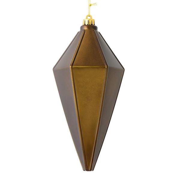 7" Chocolate Shiny Lantern Ornament (4 pack)