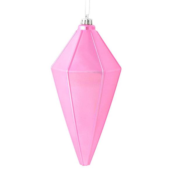 7" Pink Shiny Lantern Ornament (4 pack)