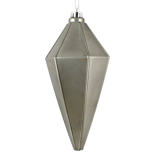 7" Pewter Shiny Lantern Ornament (4 pack)