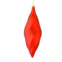 Vickerman 8" Red Matte Swirl Finial Ornament (6 pack)