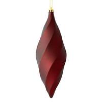 Vickerman 8" Wine Matte Swirl Finial Ornament (6 pack)