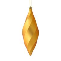 View 8" Honey Gold Matte Swirl Finial Ornament (6 pack)