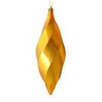 Vickerman 8" Honey Gold Shiny Swirl Finial Ornament (6 pack)