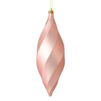 Vickerman 8" Rose Gold Matte Swirl Finial Ornament (6 pack)