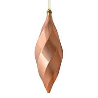 Vickerman 8" Rose Gold Shiny Swirl Finial Ornament (6 pack)