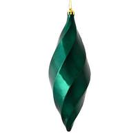 Vickerman 8" Sea Blue Shiny Swirl Finial Ornament (6 pack)