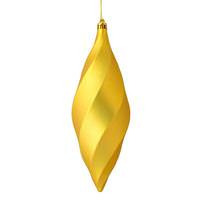 Vickerman 8" Gold Matte Swirl Finial Ornament (6 pack)