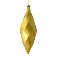 Vickerman 8" Gold Shiny Swirl Finial Ornament (6 pack)