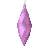 Vickerman 8" Orchid Matte Swirl Finial Ornament (6 pack)