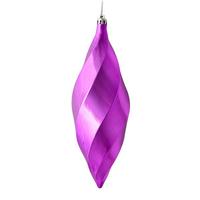 Vickerman 8" Orchid Shiny Swirl Finial Ornament (6 pack)