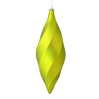 Vickerman 8" Lime Matte Swirl Finial Ornament (6 pack)