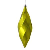 Vickerman 8" Lime Shiny Swirl Finial Ornament (6 pack)