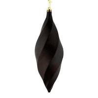 Vickerman 8" Chocolate Matte Swirl Finial Ornament (6 pack)