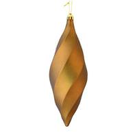 Vickerman 8" Mocha Matte Swirl Finial Ornament (6 pack)