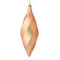Vickerman 8" Cafe Latte Matte Swirl Finial Ornament (6 pack)