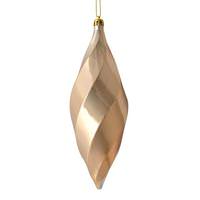 Vickerman 8" Cafe Latte Shiny Swirl Finial Ornament (6 pack)