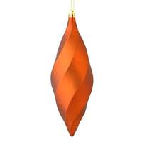 Vickerman 8" Copper Matte Swirl Finial Ornament (6 pack)