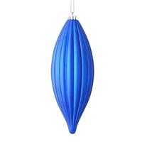 Vickerman 8" Blue Matte Line Finial Ornament (4 pack)