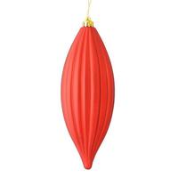 Vickerman 8" Red Matte Line Finial Ornament (4 pack)