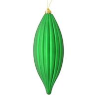 Vickerman 8" Green Matte Line Finial Ornament (4 pack)