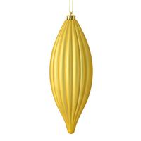 Vickerman 8" Gold Matte Line Finial Ornament (4 pack)