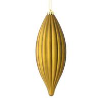 Vickerman 8" Olive Matte Line Finial Ornament (4 pack)