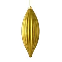 Vickerman 8" Olive Shiny Line Finial Ornament (4 pack)