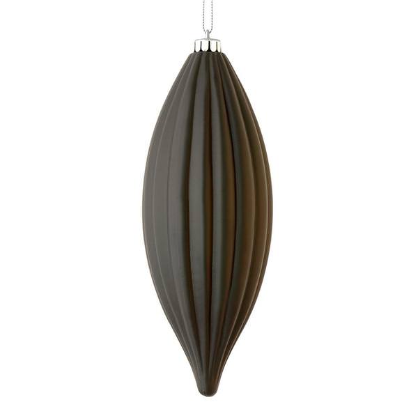 8" Black Matte Line Finial Ornament (4 pack)