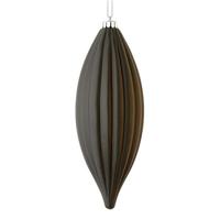 Vickerman 8" Black Matte Line Finial Ornament (4 pack)