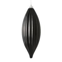 View 8" Black Shiny Line Finial Ornament (4 pack)