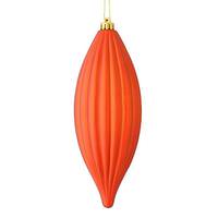 Vickerman 8" Burnished Orange Matte Line Finial Ornament (4 pack)