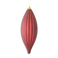 Vickerman 8" Wine Matte Line Finial Ornament (4 pack)