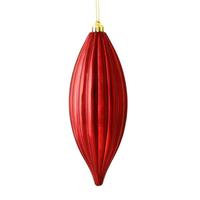 Vickerman 8" Wine Shiny Line Finial Ornament (4 pack)