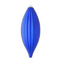 Vickerman 8" Cobalt Blue Matte Line Finial Ornament (4 pack)