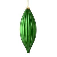 Vickerman 8" Emerald Shiny Line Finial Ornament (4 pack)