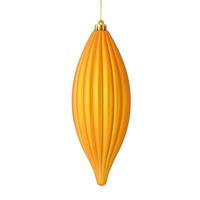 Vickerman 8" Antique Gold Matte Line Finial Ornament (4 pack)