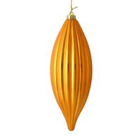 Vickerman 8" Antique Gold Shiny Line Finial Ornament (4 pack)