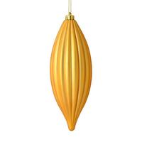 Vickerman 8" Honey Gold Matte Line Finial Ornament (4 pack)