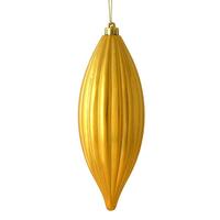 View 8" Honey Gold Shiny Line Finial Ornament (4 pack)