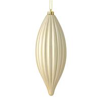 Vickerman 8" Champagne Matte Line Finial Ornament (4 pack)