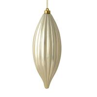 Vickerman 8" Champagne Shiny Line Finial Ornament (4 pack)