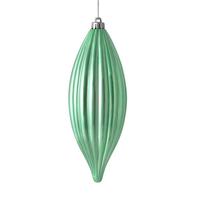 Vickerman 8" Seafoam Green Shiny Line Finial Ornament (4 pack)