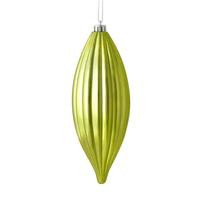 Vickerman 8" Celadon Shiny Line Finial Ornament (4 pack)