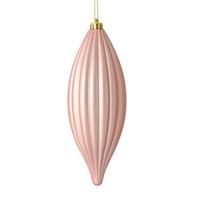 Vickerman 8" Rose Gold Matte Line Finial Ornament (4 pack)