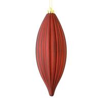 Vickerman 8" Burgundy Matte Line Finial Ornament (4 pack)