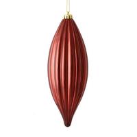 Vickerman 8" Burgundy Shiny Line Finial Ornament (4 pack)