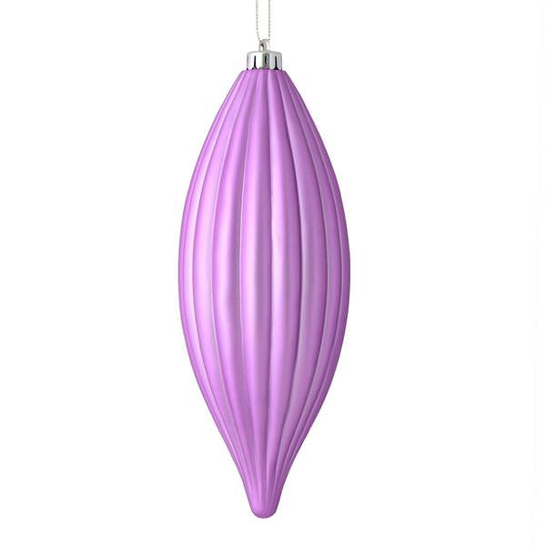 8" Orchid Matte Line Finial Ornament (4 pack)