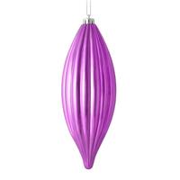 Vickerman 8" Orchid Shiny Line Finial Ornament (4 pack)